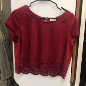 Red crop top